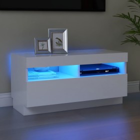 TV cabinet with white LED lights 80x35x40 cm by vidaXL, TV Furniture - Ref: Foro24-804445, Price: 61,78 €, Discount: %