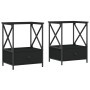 Mesitas de noche 2 uds madera de ingeniería negro 50x41x65 cm de vidaXL, Mesitas de noche - Ref: Foro24-826084, Precio: 96,88...