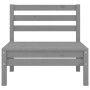 Central garden sofas 2 units gray solid pine wood by vidaXL, Garden sets - Ref: Foro24-806589, Price: 106,77 €, Discount: %