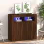 Sideboard mit LED-Leuchten Räuchereiche 80x35x75 cm von vidaXL, Sideboards - Ref: Foro24-815731, Preis: 59,73 €, Rabatt: %