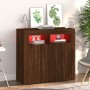 Sideboard mit LED-Leuchten Räuchereiche 80x35x75 cm von vidaXL, Sideboards - Ref: Foro24-815731, Preis: 59,73 €, Rabatt: %