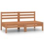 Zentrale Gartensofas 2 Stk. massives Kiefernholz honigbraun von vidaXL, Gartensets - Ref: Foro24-806590, Preis: 110,87 €, Rab...