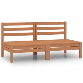 Garden center sofas 2 units solid pine wood honey brown by vidaXL, Garden sets - Ref: Foro24-806590, Price: 111,08 €, Discoun...