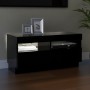 TV stand with black LED lights 80x35x40 cm by vidaXL, TV Furniture - Ref: Foro24-804446, Price: 64,66 €, Discount: %