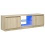 TV cabinet with LED lights Sonoma oak 120x30x35.5 cm by vidaXL, TV Furniture - Ref: Foro24-804286, Price: 67,52 €, Discount: %