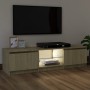 TV cabinet with LED lights Sonoma oak 120x30x35.5 cm by vidaXL, TV Furniture - Ref: Foro24-804286, Price: 67,52 €, Discount: %