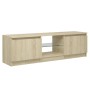 TV cabinet with LED lights Sonoma oak 120x30x35.5 cm by vidaXL, TV Furniture - Ref: Foro24-804286, Price: 67,52 €, Discount: %