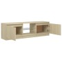 TV cabinet with LED lights Sonoma oak 120x30x35.5 cm by vidaXL, TV Furniture - Ref: Foro24-804286, Price: 67,52 €, Discount: %