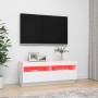 TV-Schrank mit weißen LED-Leuchten 100x35x40 cm von vidaXL, TV-Möbel - Ref: Foro24-804454, Preis: 80,77 €, Rabatt: %