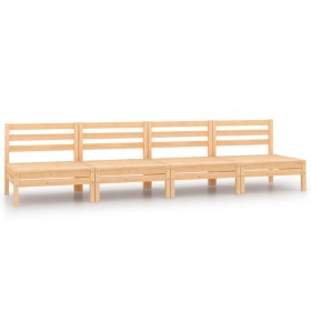 Garden center sofas, 4 units, solid pine wood by vidaXL, Garden sets - Ref: Foro24-806592, Price: 173,16 €, Discount: %