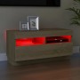 TV cabinet with LED lights Sonoma oak 80x35x40 cm by vidaXL, TV Furniture - Ref: Foro24-804448, Price: 63,00 €, Discount: %