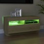 TV cabinet with LED lights Sonoma oak 80x35x40 cm by vidaXL, TV Furniture - Ref: Foro24-804448, Price: 63,00 €, Discount: %