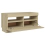 TV cabinet with LED lights Sonoma oak 80x35x40 cm by vidaXL, TV Furniture - Ref: Foro24-804448, Price: 63,00 €, Discount: %