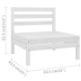 Central garden sofa made of solid white pine wood by vidaXL, Garden sets - Ref: Foro24-806573, Price: 59,85 €, Discount: %