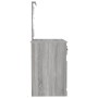 Tocador con LED madera contrachapada gris Sonoma 90x50x132,5cm de vidaXL, Tocadores para dormitorios - Ref: Foro24-816774, Pr...