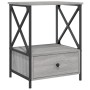 Mesita de noche 2 uds madera ingeniería gris Sonoma 50x41x65 cm de vidaXL, Mesitas de noche - Ref: Foro24-826090, Precio: 96,...