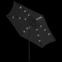 Garden umbrella with LED lights, black steel pole, 300 cm. by vidaXL, Umbrellas - Ref: Foro24-47134, Price: 92,95 €, Discount: %