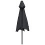 Garden umbrella with LED lights, black steel pole, 300 cm. by vidaXL, Umbrellas - Ref: Foro24-47134, Price: 92,95 €, Discount: %