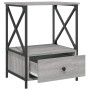 Mesita de noche 2 uds madera ingeniería gris Sonoma 50x41x65 cm de vidaXL, Mesitas de noche - Ref: Foro24-826090, Precio: 96,...