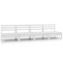 Central garden sofas 4 units white solid pine wood by vidaXL, Garden sets - Ref: Foro24-806593, Price: 196,81 €, Discount: %