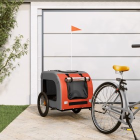 Pet Bicycle Trailer Iron Oxford Cloth Orange Gray by vidaXL, pet strollers - Ref: Foro24-93837, Price: 87,69 €, Discount: %