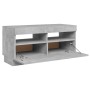 TV cabinet with LED lights concrete gray 80x35x40 cm by vidaXL, TV Furniture - Ref: Foro24-804449, Price: 56,99 €, Discount: %