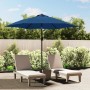 Garden umbrella with LED lights sky blue steel pole 300cm by vidaXL, Umbrellas - Ref: Foro24-47135, Price: 93,58 €, Discount: %