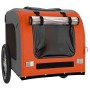 Pet Bicycle Trailer Iron Oxford Cloth Orange Gray by vidaXL, pet strollers - Ref: Foro24-93837, Price: 94,99 €, Discount: %