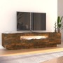 Mueble de TV con luces LED color roble ahumado 160x35x40 cm de vidaXL, Muebles TV - Ref: Foro24-815726, Precio: 112,47 €, Des...