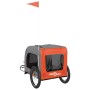 Pet Bicycle Trailer Iron Oxford Cloth Orange Gray by vidaXL, pet strollers - Ref: Foro24-93837, Price: 94,99 €, Discount: %