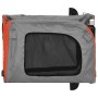 Haustier-Fahrradanhänger, Eisen-Oxford-Gewebe, Orange-Grau von vidaXL, Kinderwagen für Haustiere - Ref: Foro24-93837, Preis: ...