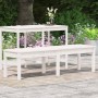 Garden bench 2-seater made of solid white pine wood 159.5x44x45 cm by vidaXL, garden benches - Ref: Foro24-824012, Price: 105...