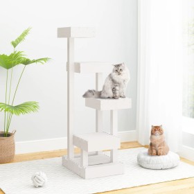 Solid white pine wood cat tree 45.5x49x103 cm by vidaXL, Cat furniture - Ref: Foro24-824649, Price: 64,24 €, Discount: %