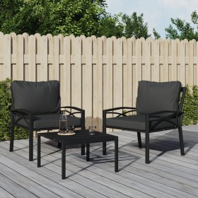 Gartenstuhl aus Stahl mit grauen Kissen 68x76x79 cm von vidaXL, Modulare Sofas für den Außenbereich - Ref: Foro24-362714, Pre...