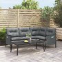 Garten-Ecksofa aus Stahl und anthrazitgrauem Textilene von vidaXL, Gartensets - Ref: Foro24-362811, Preis: 227,73 €, Rabatt: %