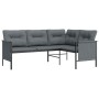 Garten-Ecksofa aus Stahl und anthrazitgrauem Textilene von vidaXL, Gartensets - Ref: Foro24-362811, Preis: 227,73 €, Rabatt: %