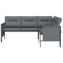 Garten-Ecksofa aus Stahl und anthrazitgrauem Textilene von vidaXL, Gartensets - Ref: Foro24-362811, Preis: 227,73 €, Rabatt: %