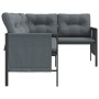 Garten-Ecksofa aus Stahl und anthrazitgrauem Textilene von vidaXL, Gartensets - Ref: Foro24-362811, Preis: 227,73 €, Rabatt: %