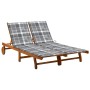 Garden lounger for 2 people and solid acacia wood cushions by vidaXL, Loungers - Ref: Foro24-3061388, Price: 396,70 €, Discou...