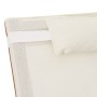 Tumbona con dosel textileno blanco y madera maciza de álamo de vidaXL, Tumbonas - Ref: Foro24-363477, Precio: 181,09 €, Descu...