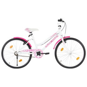 24 inch pink and white child's bicycle by vidaXL, bikes - Ref: Foro24-92187, Price: 271,99 €, Discount: %