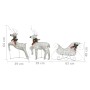 Christmas decoration with reindeer and sleigh, 60 golden LEDs for the garden. by vidaXL, Christmas lights - Ref: Foro24-28997...