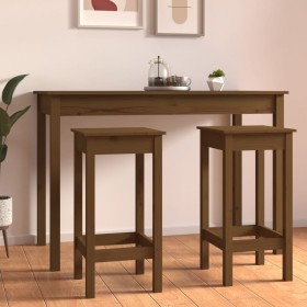 Stools 2 pcs solid honey brown pine wood 40x40x78 cm by vidaXL, dining chairs - Ref: Foro24-822140, Price: 64,24 €, Discount: %