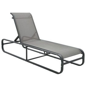 Aluminum and textilene sun lounger by vidaXL, Loungers - Ref: Foro24-47843, Price: 108,99 €, Discount: %