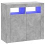 Concrete gray sideboard with LED lights 80x35x75 cm by vidaXL, Sideboards - Ref: Foro24-804332, Price: 73,23 €, Discount: %