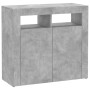 Concrete gray sideboard with LED lights 80x35x75 cm by vidaXL, Sideboards - Ref: Foro24-804332, Price: 73,23 €, Discount: %