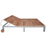 Sun lounger for 2 people with solid acacia wood and steel cushion. by vidaXL, Loungers - Ref: Foro24-3061564, Price: 401,60 €...