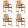 Garden chairs with cushions 4 units solid acacia wood by vidaXL, Garden chairs - Ref: Foro24-3061194, Price: 274,37 €, Discou...