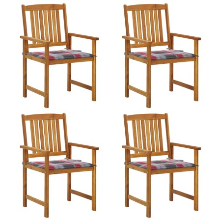 Garden chairs with cushions 4 units solid acacia wood by vidaXL, Garden chairs - Ref: Foro24-3061194, Price: 274,37 €, Discou...