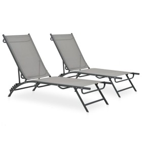 Loungers 2 units textilene and steel by vidaXL, Loungers - Ref: Foro24-47848, Price: 145,02 €, Discount: %